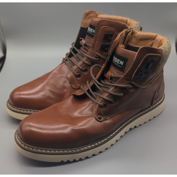 Madden Delwar Boots Men\'s Sz 10.5 M Cognac Sophisticated Casual Industrial Edge main image 7